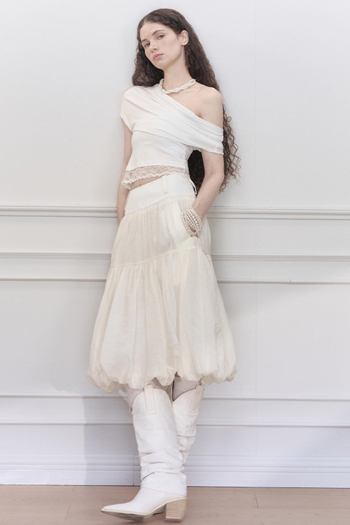 Yuan Lace-Knit Tee