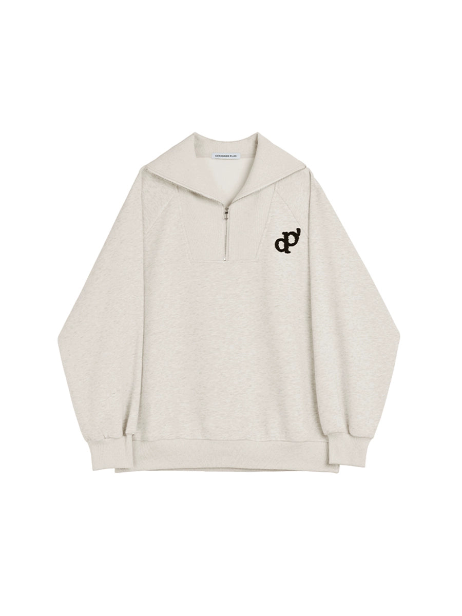 Zipper small figure oversize Korean top