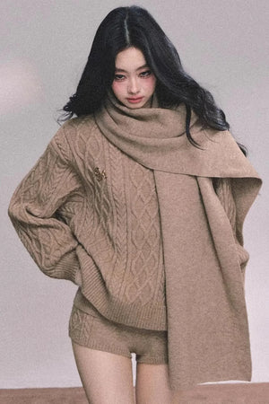 Zurich Knit Sweater Shorts Set-Up