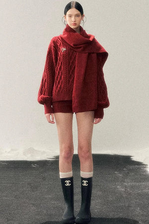 Zurich Knit Sweater Shorts Set-Up