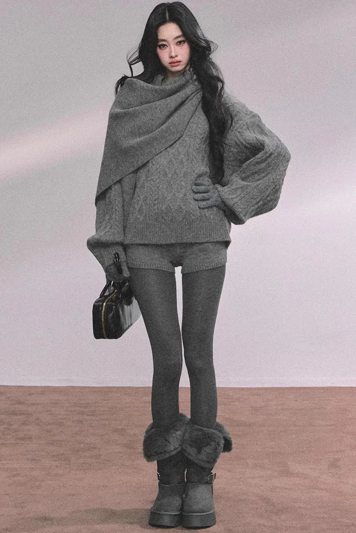 Zurich Knit Sweater Shorts Set-Up