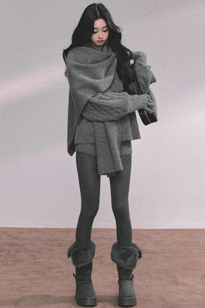 Zurich Knit Sweater Shorts Set-Up