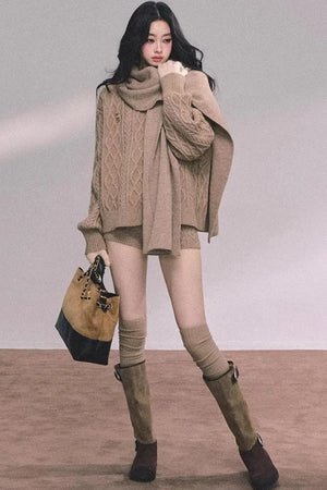 Zurich Knit Sweater Shorts Set-Up