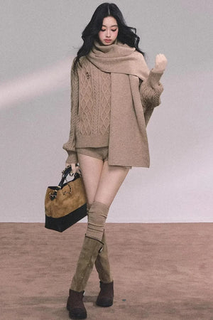 Zurich Knit Sweater Shorts Set-Up