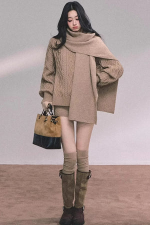 Zurich Knit Sweater Shorts Set-Up